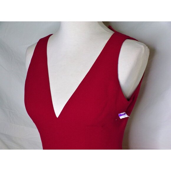 🆕 DRESS THE POPULATION Catalina Fit & Flare Dress Garnet Red XX-Small (00-0) - Picture 5 of 10